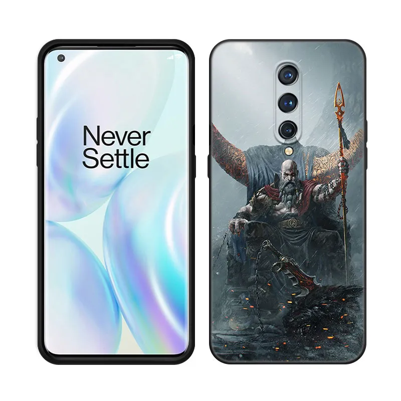 Kratos God of War Phone Case para OnePlus 7 8 9 10 11 ACE Pro 8t 9rt 10t 10r Nord CE 2 Lite N10 N100 N20 N200 5G Tampa preta macia macia