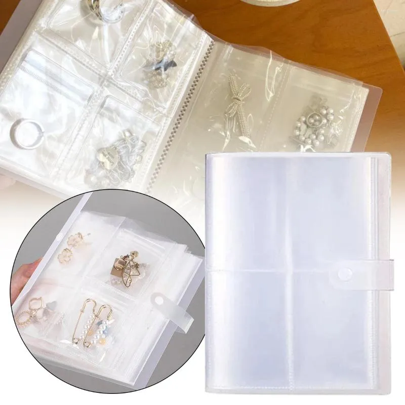 Aufbewahrungsboxen PVC Transparent Bag Versiegelte Ohrringe Ring Halskette Schmuck Antioxidation Ins Staubbuch