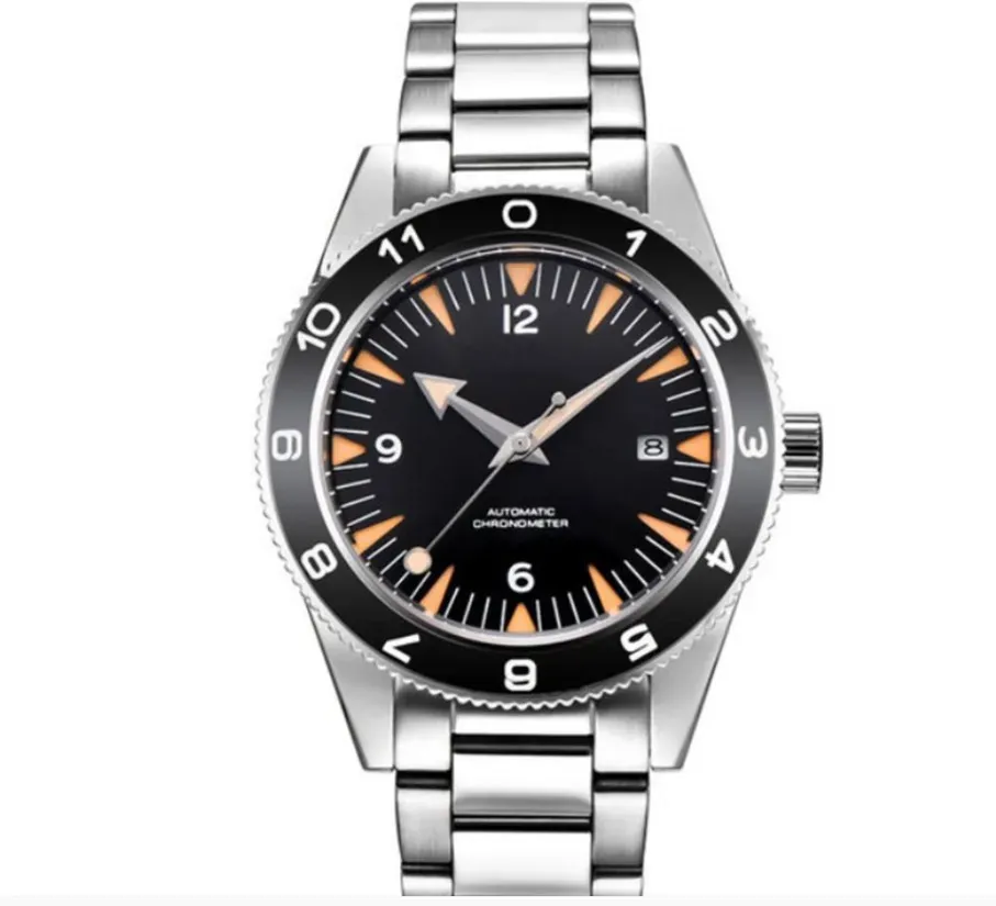 2024 100 водонепроницаемые мужчин 41 -мм сапфировой керамическая рамка мужская механическая часовая дайвер спортивные наручные часы.