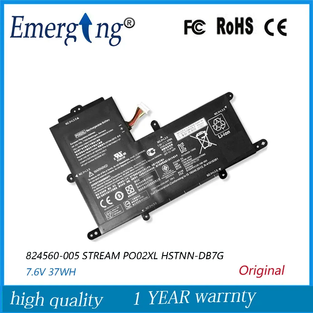 Batteries 7.6V 37Wh NOUVEAU BATTERIE OPRITOP PO02XL pour HP Stream11R015WN 11R014WM HSTNNDB7G