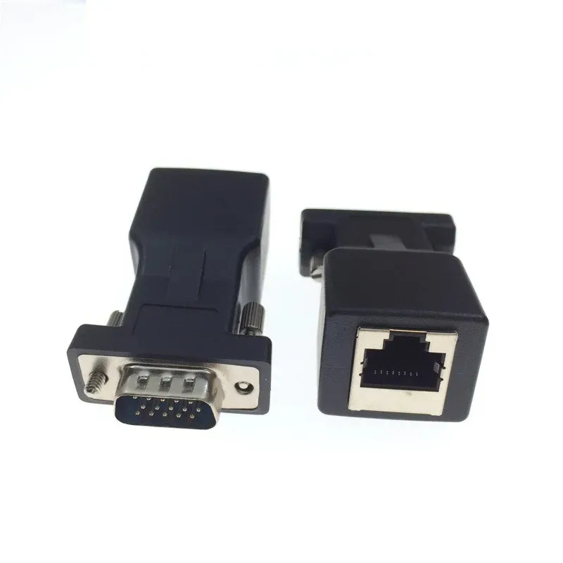 New Arrival DB9 RS232 Male/Female to RJ45 Female Adapter COM Port to LAN Ethernet Port Converter for Industrial Use and Networking Solutions