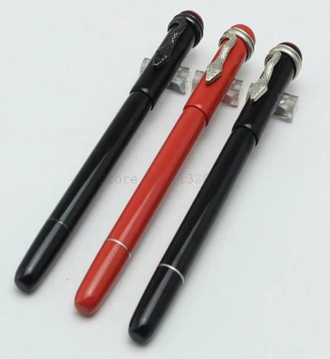 Eşsiz Yüksek Kaliteli M Pen Boyut Miras Koleksiyonu Rouge ve Noir Roller Ball Pens Özel Baskı Mon Black Rolllerball Yılan Clip9623948