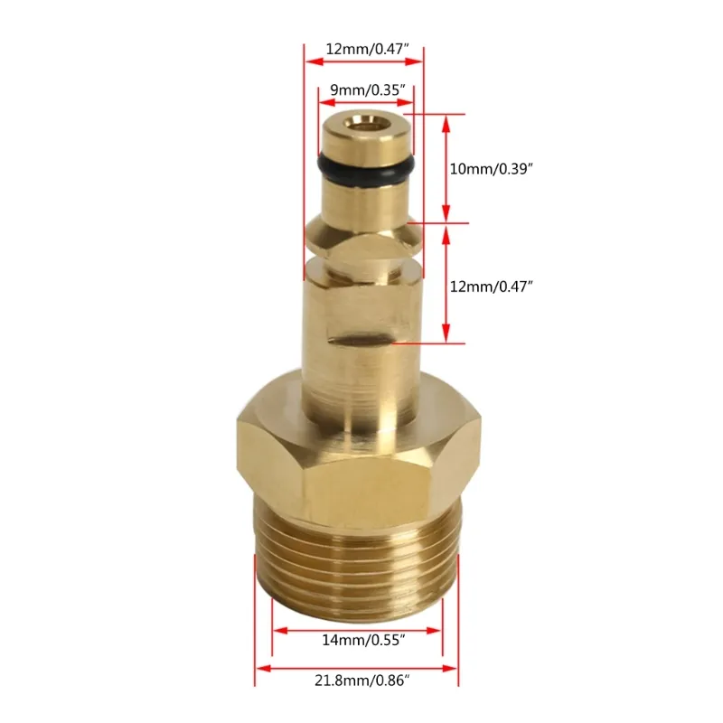 Mässing Snabbkontaktadapter för Karcher K Faucet Vattentryckbricka Adapter Duschrör Garden Yard Watering Watering