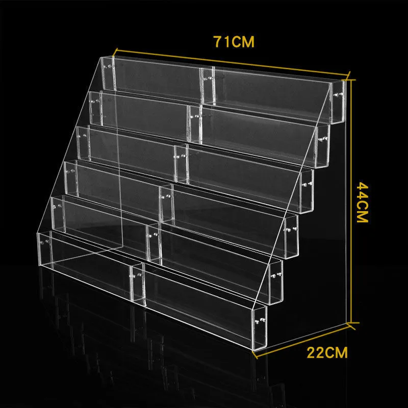 2-6 niveaux en acrylique Book Display stand bernhelf abriseur de journal magazine rack de finition de finition étagère de stockage