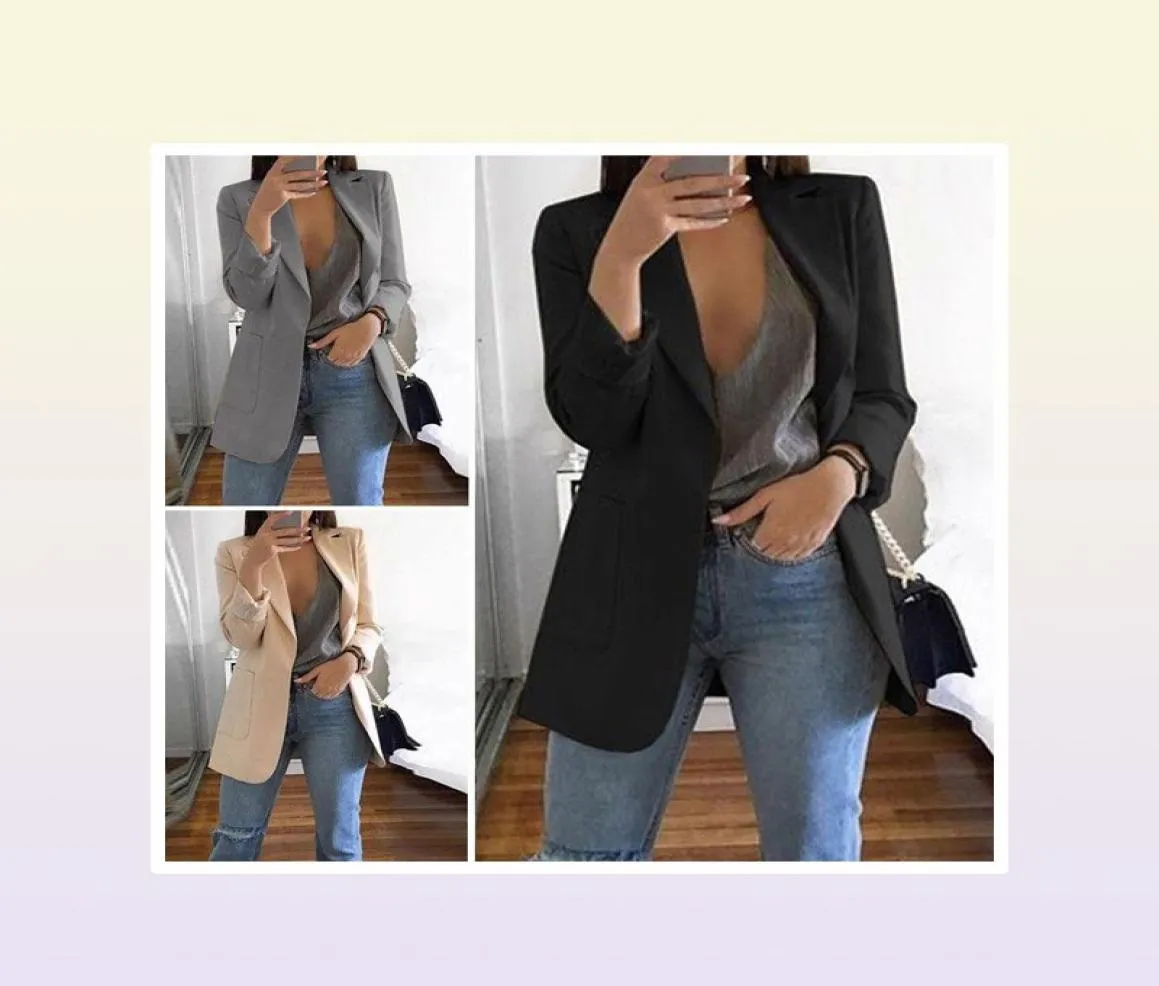 Women039s Suits Blazers Women Women Slim Blazer Jacket Outwear Leva Longa CARREIRA Business Coat de Business Casual Womens Tops3829378