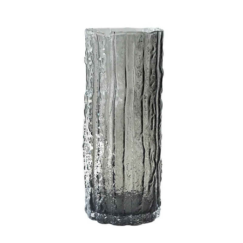 Textura irregular de vaso de vidro Arranjo de flor de vidro transparente Acessórios hidropônicos Terrarium Sala de estar decoração
