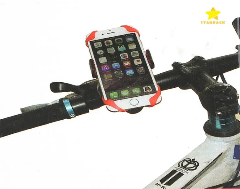 2017 Yeni Universal Cep Telefonu Bisiklet Montaj Tutucu Bisiklet Stand Silikat İphone 7 için Silikon Destek Bandı ile Telefon Tutucu Plus SAM7078569