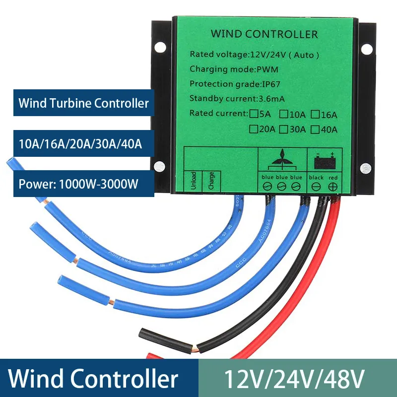 MPPT Boost Controller IP67 Water Resistant 12V/24V/48V Automatic Controller 3000W Wind Turbine Controller System