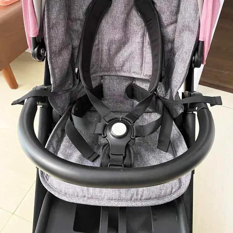 Barre de pare-chocs de poussette pour bébé pour accoudoir de poussière de fourmi bugaboo avec pince à couverture en cuir clôture de sécurité pram