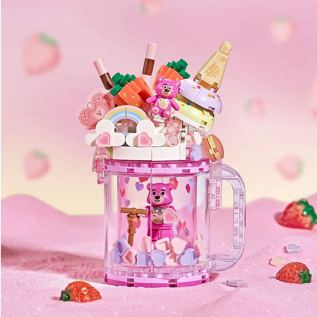Loz Mini Blocks Building Toys: Diy Bricks Cute Quicksand Cup