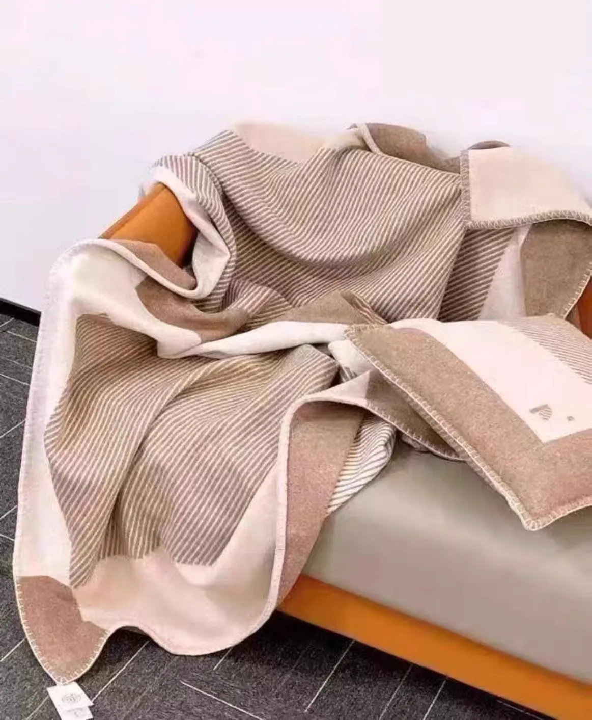 Top Quailty 90%wol 10%Cashmere nieuwe kleur geel grijs nevy beige dekens en kussen dikke dikke home sofa deken beige oranje zwart rood grijs marine big size