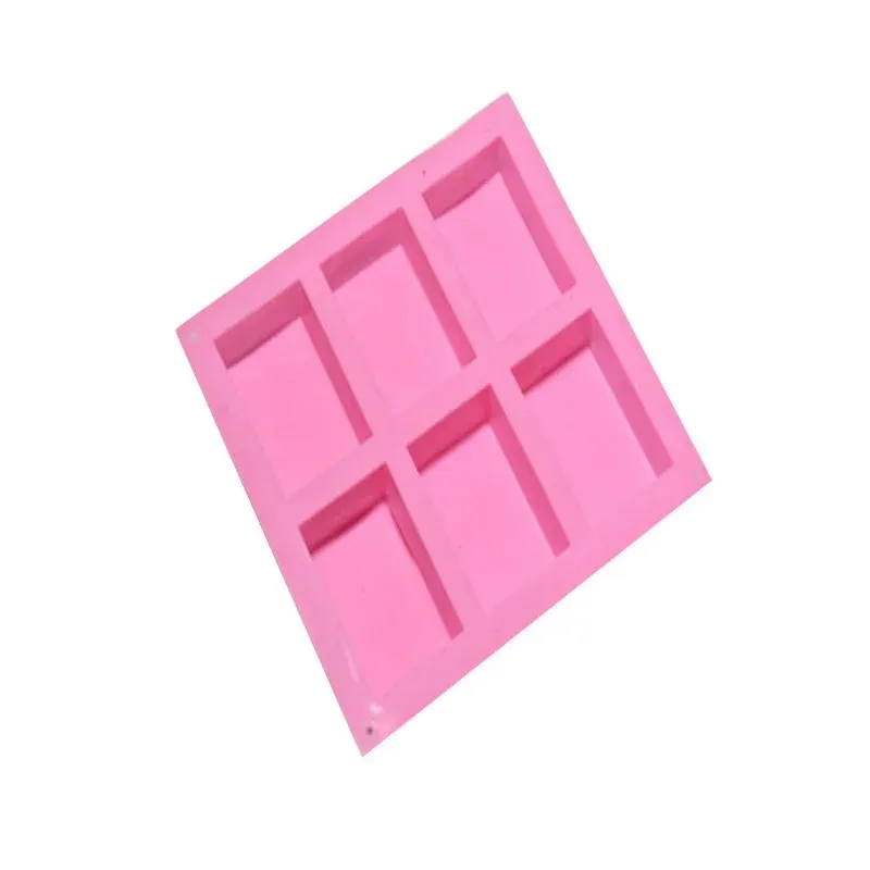 2024 New 6-Cavity Rectangle Soap Mold Silicone Craft DIY Making Homemade Cake Mould 3D Plain Soap Mold Form Tray Baking Tools Sure, here are