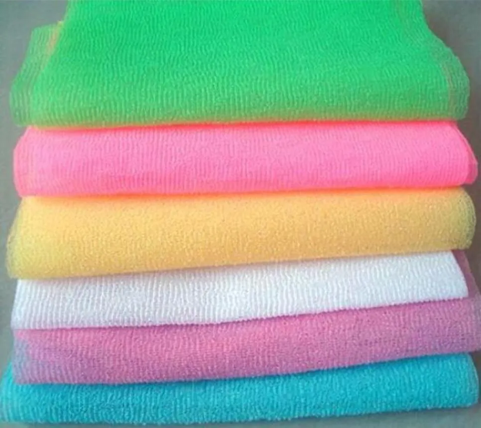 Nylon mesh baddouche body wassen schone exfolie puff schrobben handdoek stoffen scrubbers ph16067381