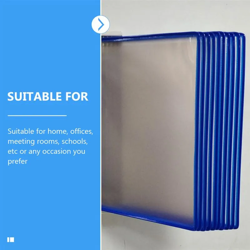 CTD Store File Hanging Folder Organizer – Blue Faux Leather, 14"W X 9"D X 10.5"H, Metal Rails - View #8