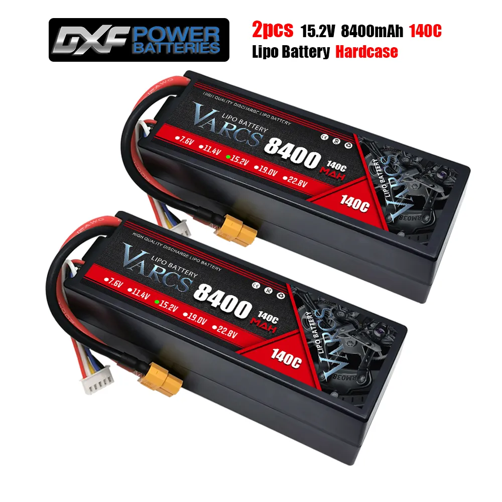 ラジコン　リポバッテリー4セル14.8V 8000MAH2ケ❗️ 1/8電動用 6400mAh 4S 4セルリチウムポリマー 電池 100C 14.8V