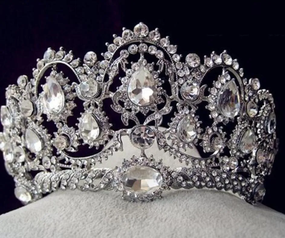 Sparkly Beaded Crystals Wedding Crowns Headpieces Bridal Crystal Crown Headband Hair Accessories Party Wedding Tiara8776405