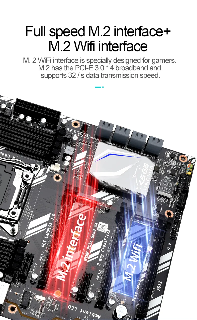 Carte Mère JINGSHA X99-D8I DDR4 Pour Processeur LGA2011-3 V3/V4 – Bundle Personnalisé