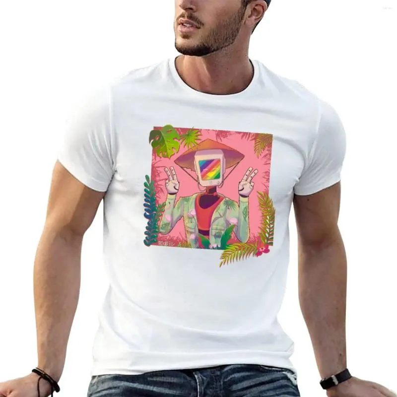 T-shirt dei personaggi del gioco Stray di Polos da uomo Shirt grafica per uomini divertenti per gli uomini