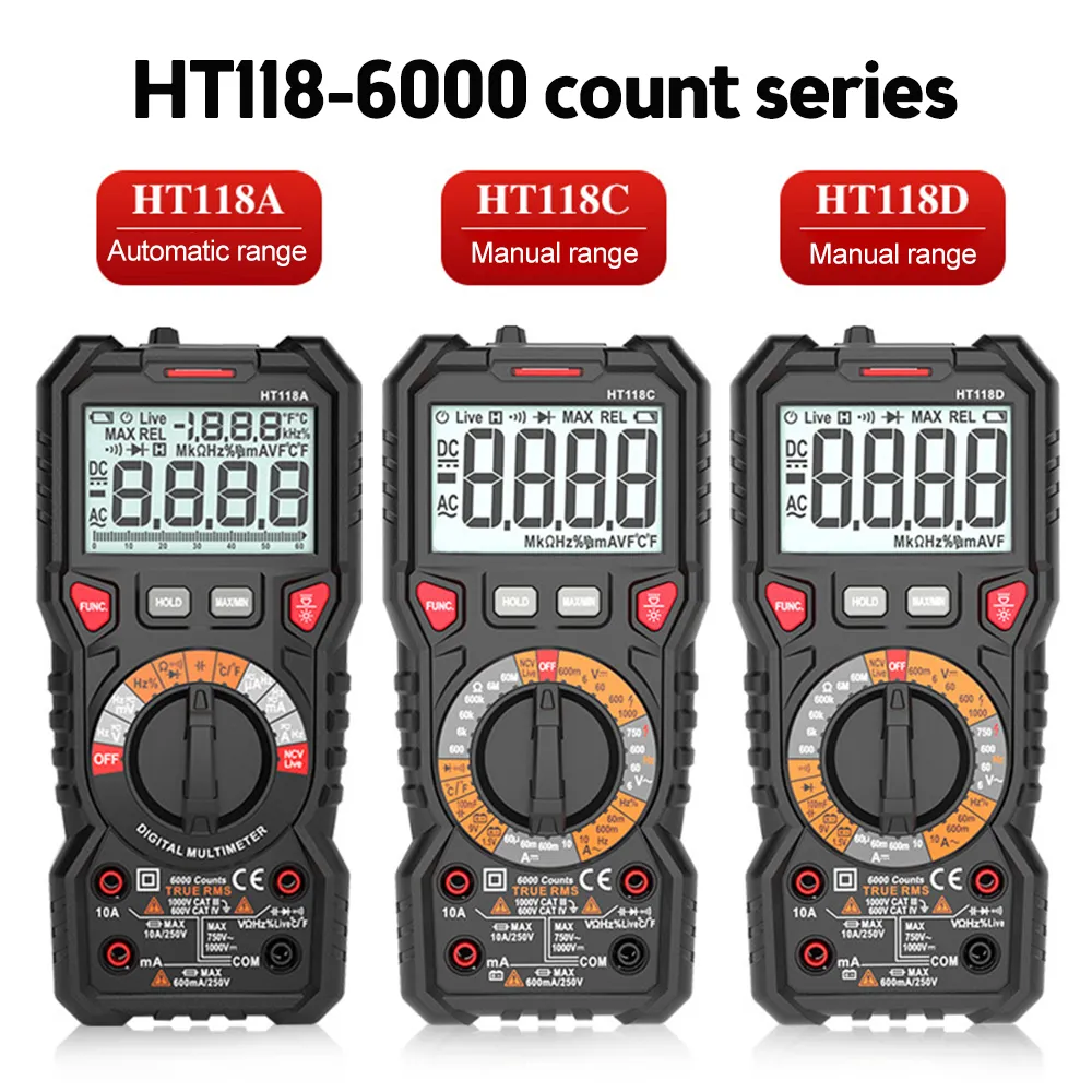 Wholesale Digital Ut61e Multimeter HT118A 6000 Count True Rms NCV HZ