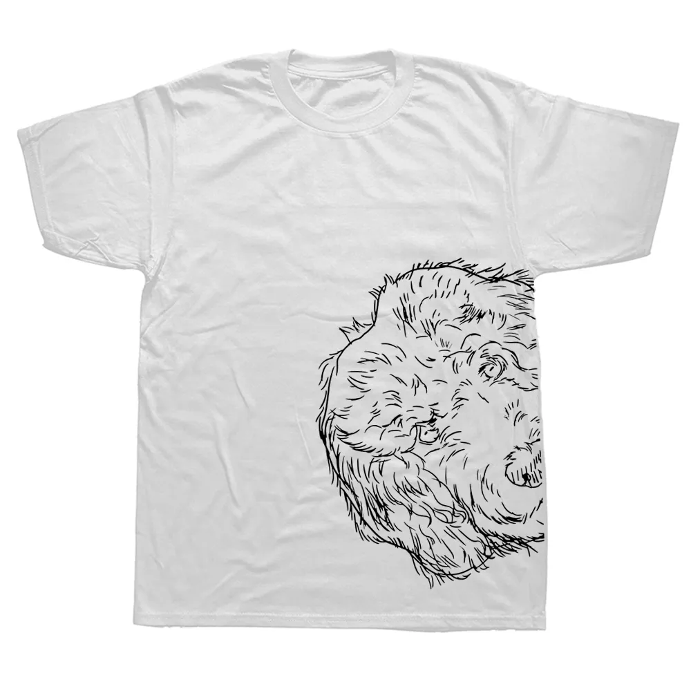 Men cool t shirts goldendoodle artwork ontwerp t-shirt doodle hond labradoodle huisdier kunst grappige korte mouw heren t-shirt