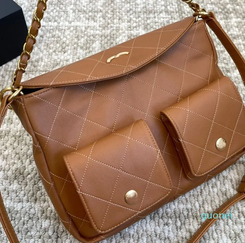 Designer classico Small Flap Backpack Diamond Pattern Multi Color Women Shole Classic Lady Fashion Leather Borse