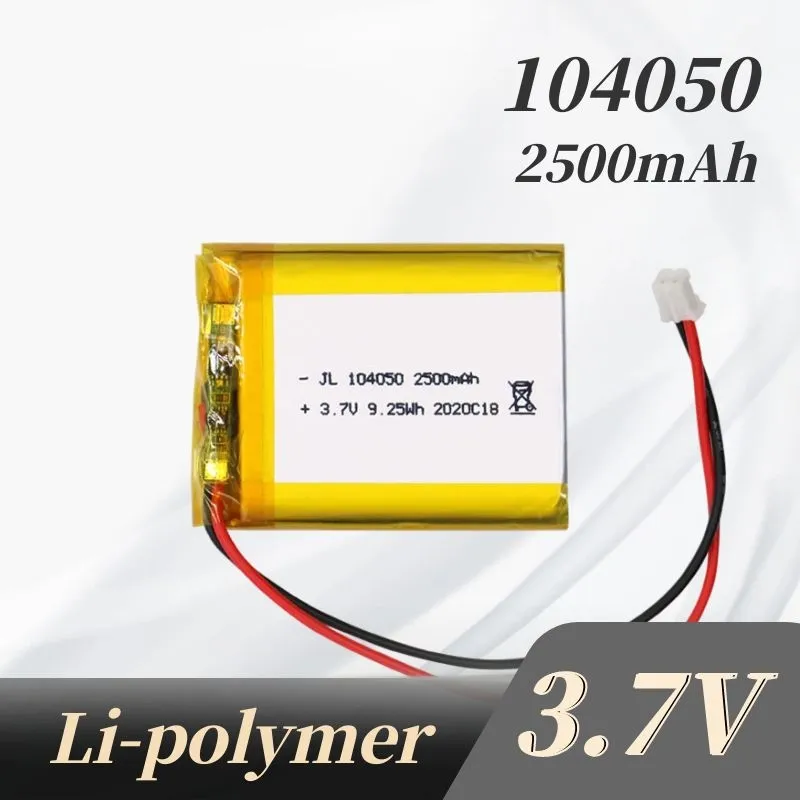 3,7 V 2500MAH 104050 Polimero Litio Batterialectronic Toys Riscaldamento Mana