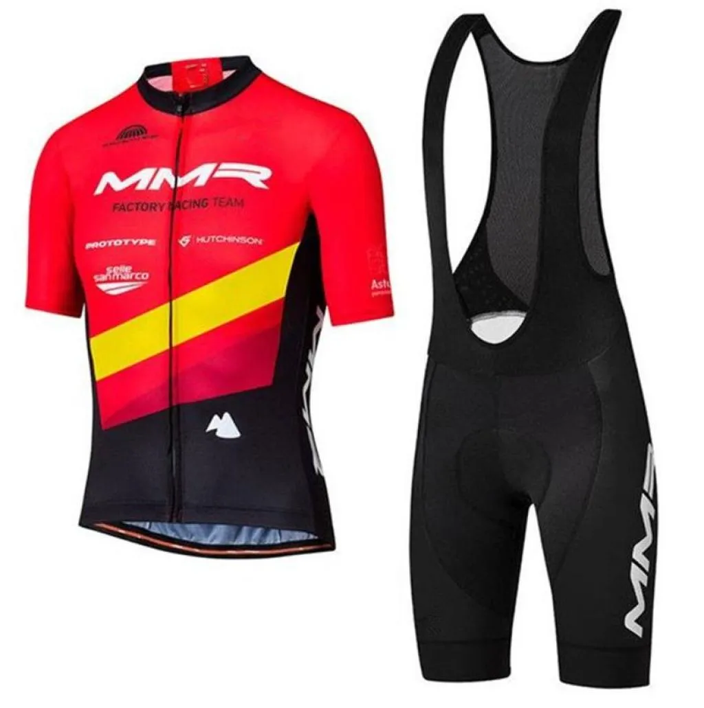 2020 MMR Pro Team Kit rowerowy Mężczyźni Summer Outdoor Set Ciclismo Rower European Competition Clothing Shorts Ropa de Hombr7634043