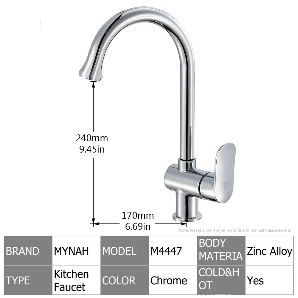Mynah mutfak lavabo musluğu krom 360 derece su miktarı soğuk ve sıcak su musluklar beyaz mutfak muslukları