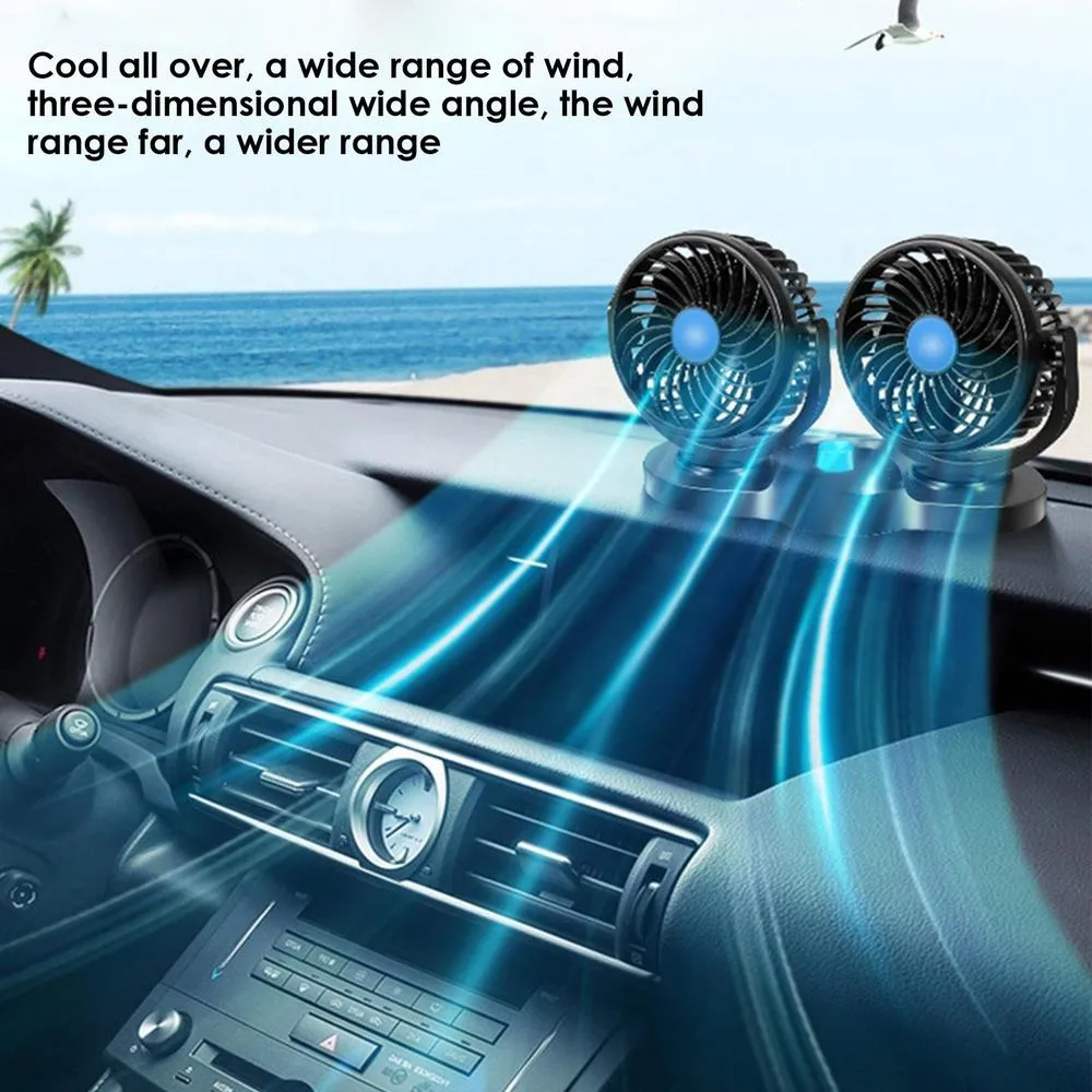 12V/24V USB 360 Degree Rotational Car Fan, Portable 2... From Ddmyearth ...