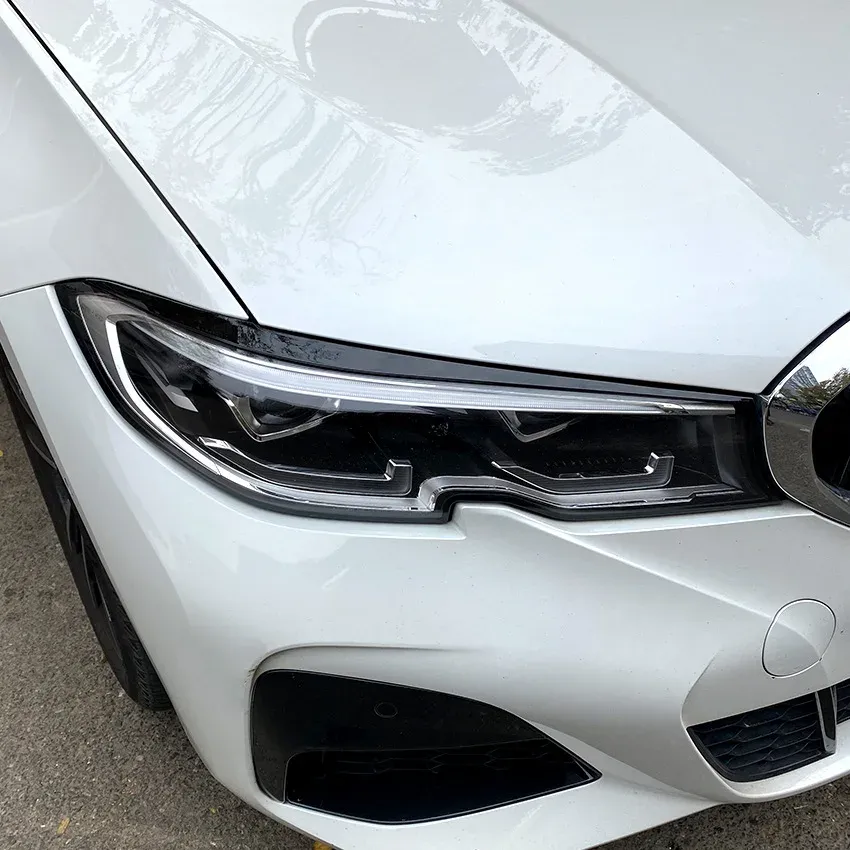 Gloss Black Car Scheinwerfer Augenlider Augenbrauen für BMW 3 Serie G20 G28 Limousine 2019 2020 2021 ABS -Deckel Plastikzubehör