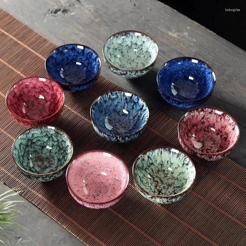 カップソーサー1pcs中国セラミックティーカップki kiln交換磁器陶器パーソナルシングルドリンクウェアティーカップワインマグ卸売