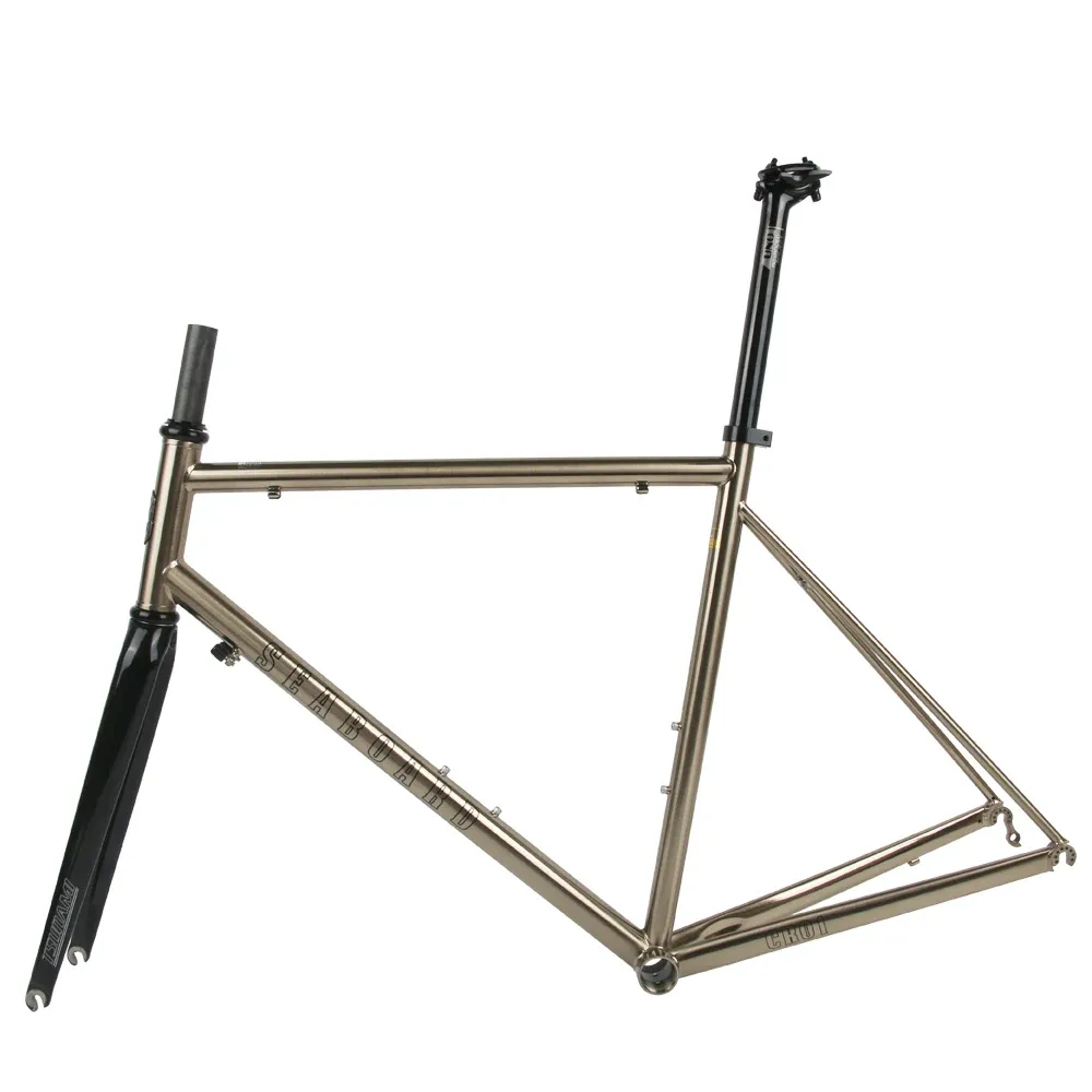 SEABOARD Ultralight Road Bike Frame TSUNAMI CR01 Heat Treated 4130 Chromoly Steel Optional Carbon Steel Fork
