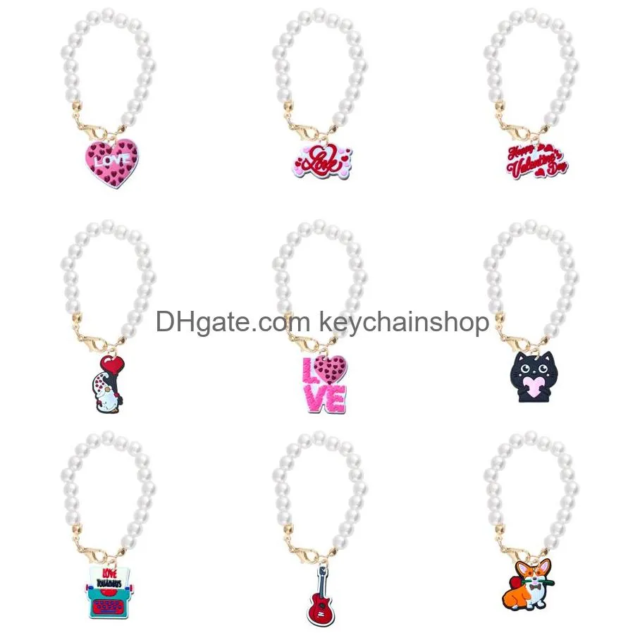 Andra drycker Nya valentiner Day Love Charm -tillbehör för 40oz kopp och enkel modern tumlare med handtag Sile Key Chain Drop Deliv Otmxh