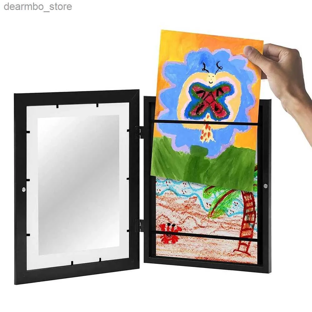 Arti e mestieri cornice arte arte anteriore manetico aprire i bambini frametrici per bambini per il disegno dei poster disegno di vernici immagini display decorazioni per la casa l49