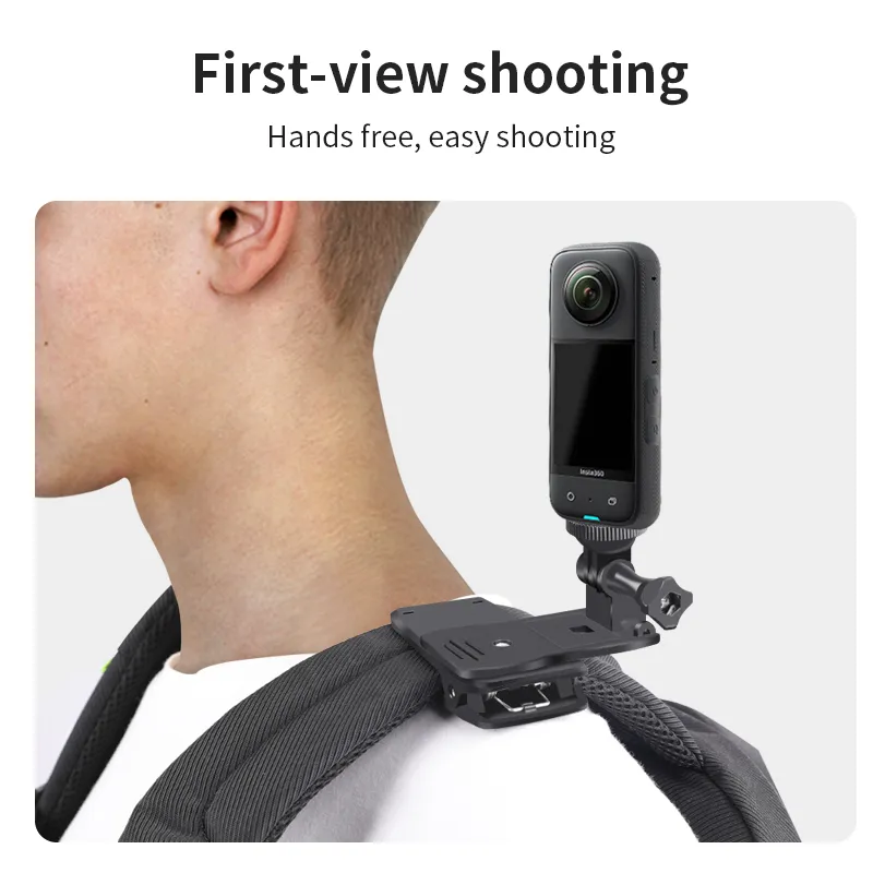 Adattatore Treppiede 1/4 Per GoPro E Action Cam - Girevole 360° In Alluminio - Foto 2