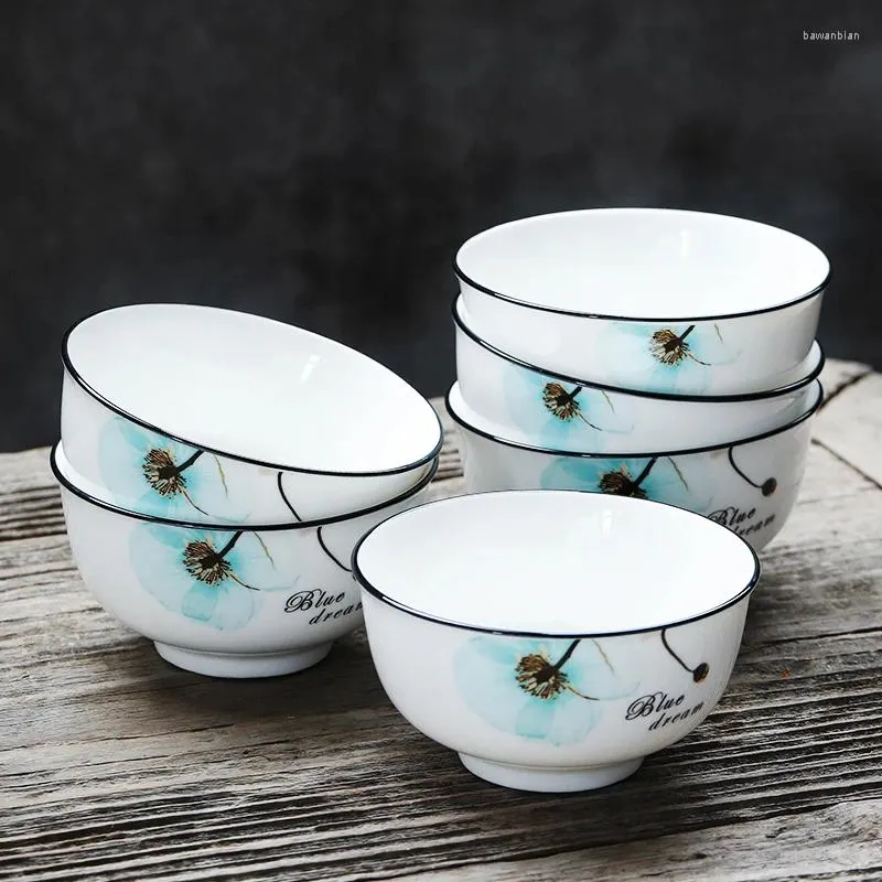 Ciotole set da 6 pezzi di giapponese semplice snack in ceramica per la casa snack da cucina da cucina da forno utensili da forno a microonde