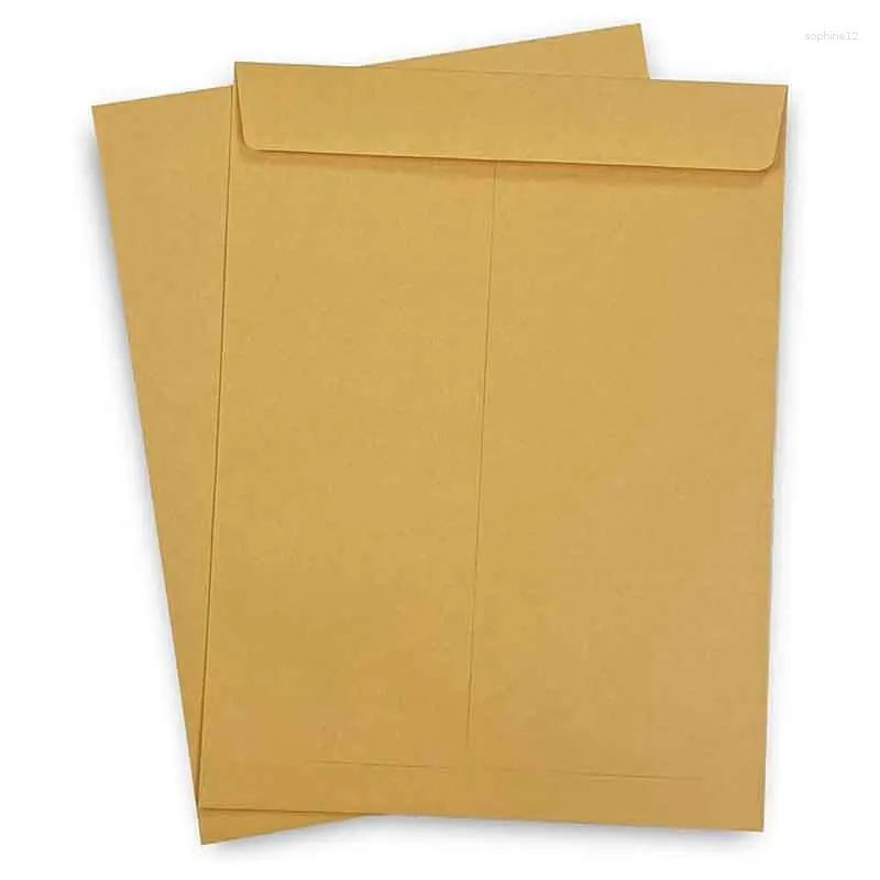 Involucro regalo 50pcs busta postale del catalogo vuoto senza parola sacchetto di carta kraft giallo spesso 4.3x6,8 pollici/110x175mm