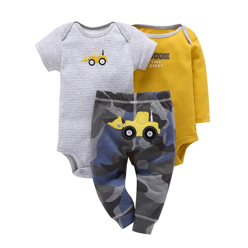 summer 2019 newborn clothes set long sleeve romper+pant camouflage baby boy girl outfit infant clothing new born babies suit