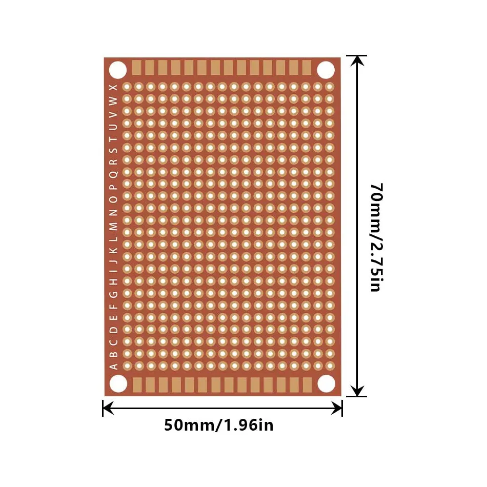 Copper Perfboard Paper Composite PCB Placa 5 x 7 cm placa de circuito impressa universais universais