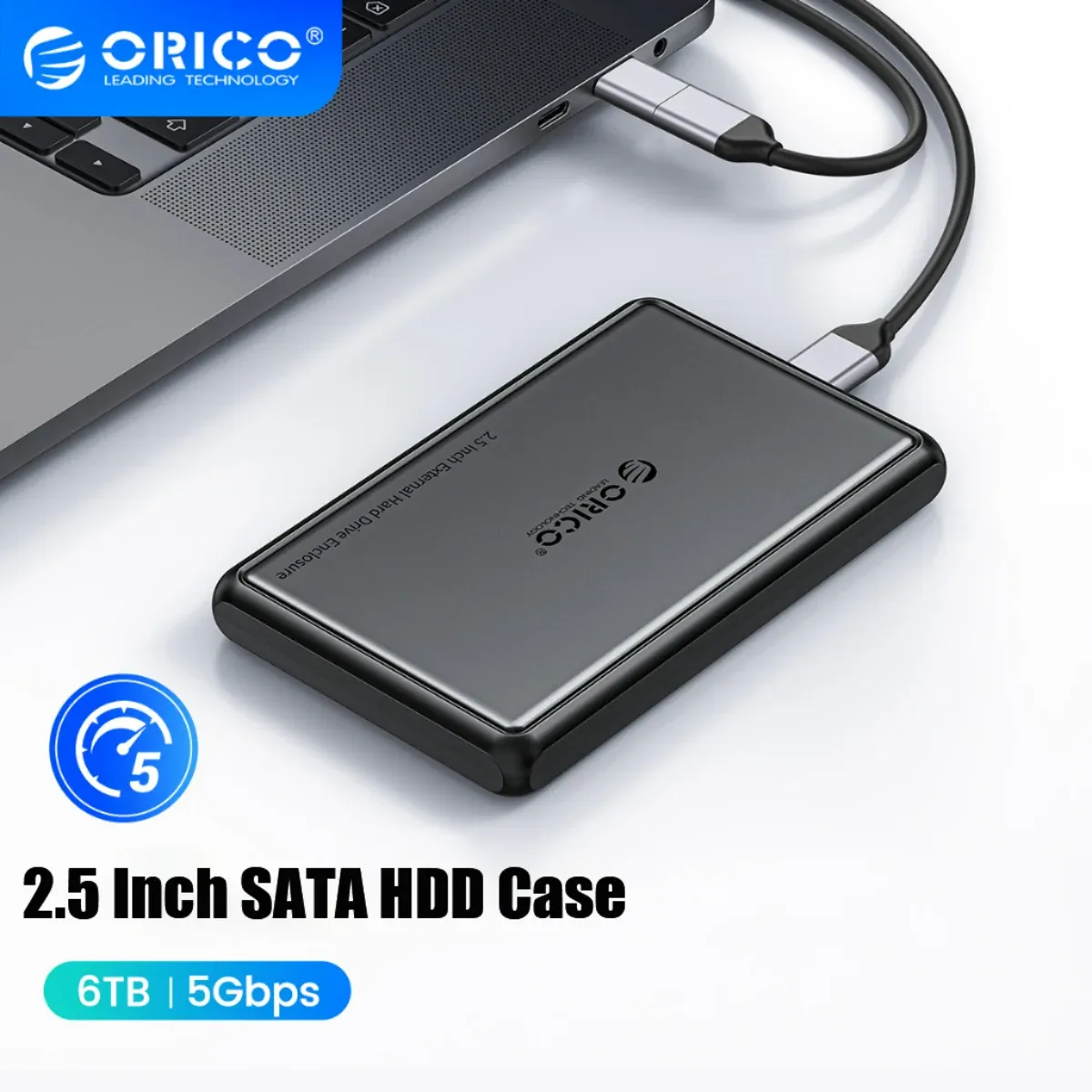 Hubs ORICO 2.5 Inch External HDD Case 5Gbps SATA to TypeC Hard Drive Enclosure for SSD HDD PC Laptop Metal+ABS Case Heat Dissipation