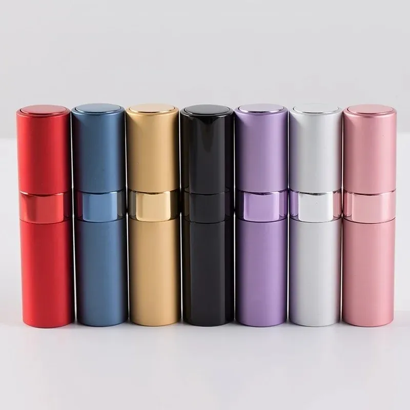 8 ml de qualité supérieure rechargeable de parfum en verre bouteille en métal atomiseur en aluminium de voyage en aluminium