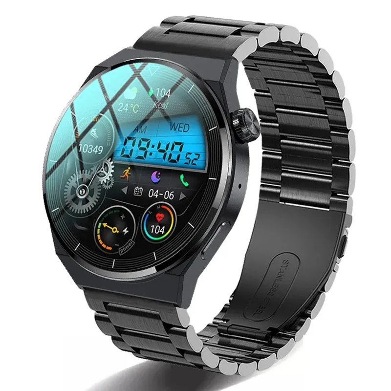 Album 2023 NFC Smart Watch Men GT3 MAX AMOLED 390*390 HD SCREE HEARCHE BLUETOOTH CALL IP67 Vattentät smartur för Huawei Xiaomi