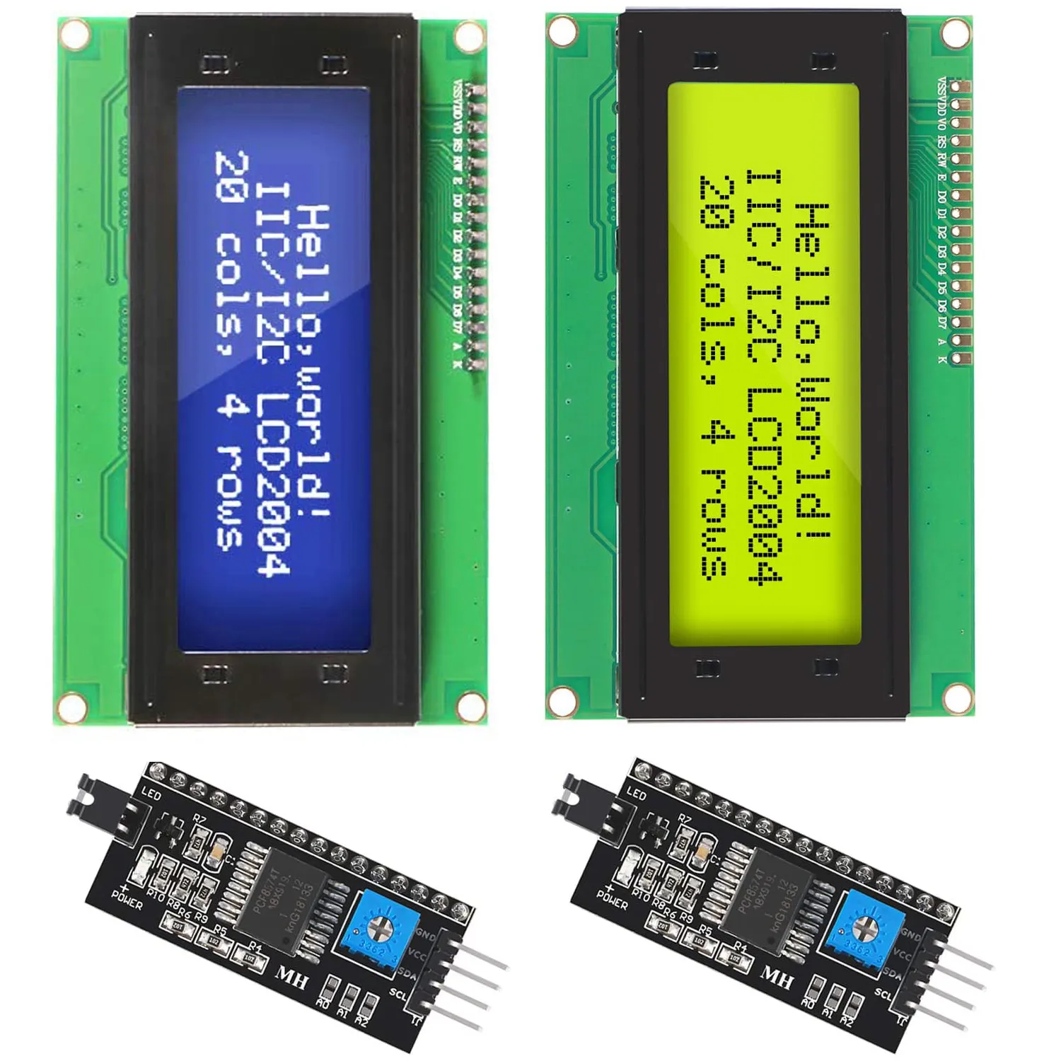 LCD2004 IIC/I2C ЖК -дисплей Monitor 2004 20x4 5V символ синий/зеленый экран подсветки LCD 2004 IIC I2C для Arduino