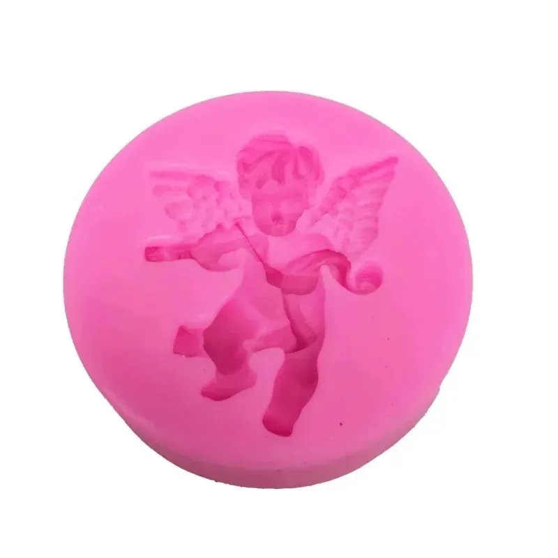 3D Cupido Angel Baby Silicone Fondant Molds Ferramentas de decoração de bolo de sabão Sabon Resina Chocolate Candy Cupcake Kitchen Baking Mold