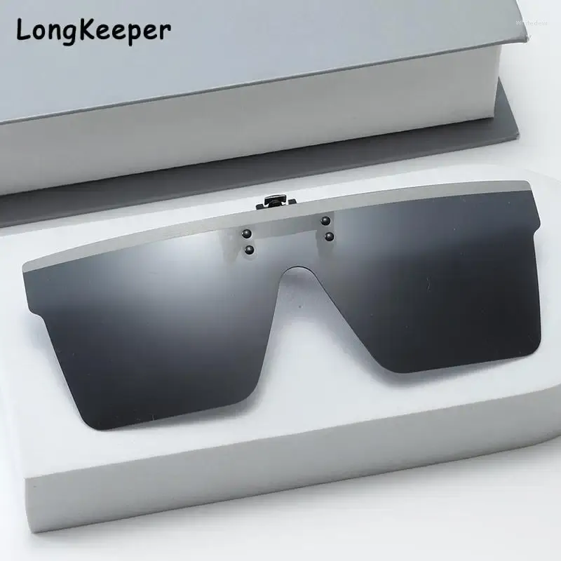 Sunglasses Long Keeper Brand Clip On For Men Polarized Flat Top Women Lenses Unisex Retro Vintage Eyewear Sun Glasses