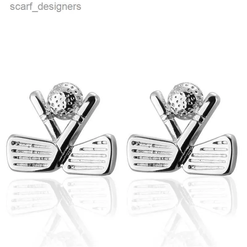 Cuff Links Hyx Jewelry Square Silvery Golf Metal Brand Boutons Chev