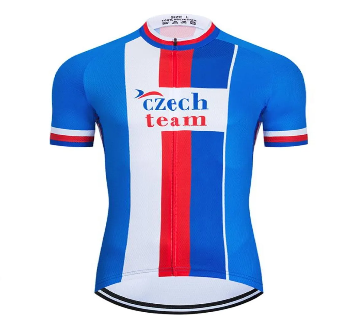 2020 Team Tchèque Cycling Jersey Vêtements de vélo de montagne rapides Dry Mtb Uniforme Bicycle Vêtements Breathale Mens Cycling Clothing5565758