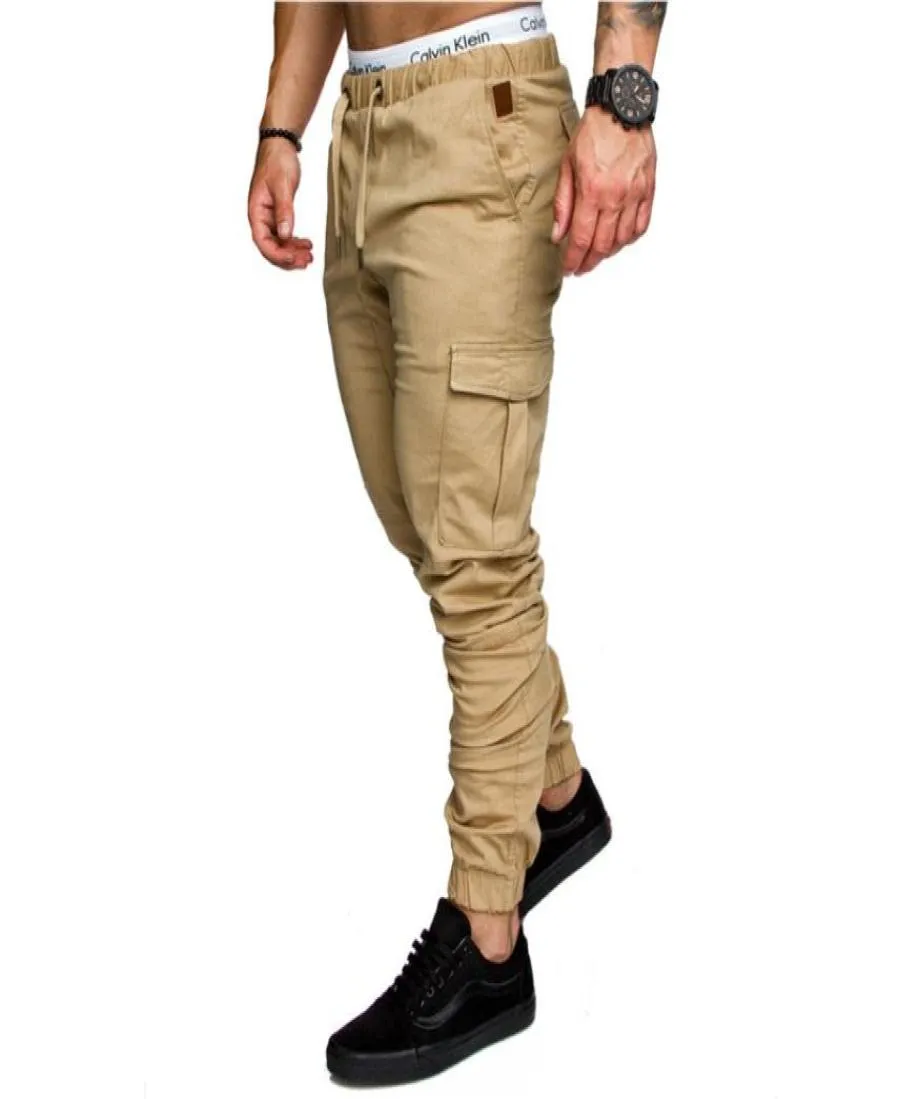 Fashion Mens Crosspants Jogger Pant Chinos Zipper Skinny Joggers Designer mimetico pantaloni harem pantaloni di colore solido lungo i pantaloni 3x5895531