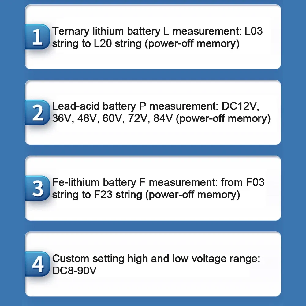 12V 24V 48V DCバッテリー容量電圧計バッテリーの電力指標電源メーター鉛蓄電池パーセンテージ容量