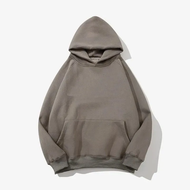 On Hoodie グレー S oversized logo embroidered hoodie in cotton in LIGHT HEATHER